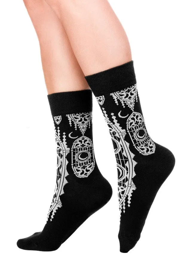 Restyle - Cathedralis Jacquard Moon & Cathedral - Socks