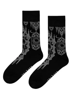 Restyle - Cathedralis Jacquard Moon & Cathedral - Socks