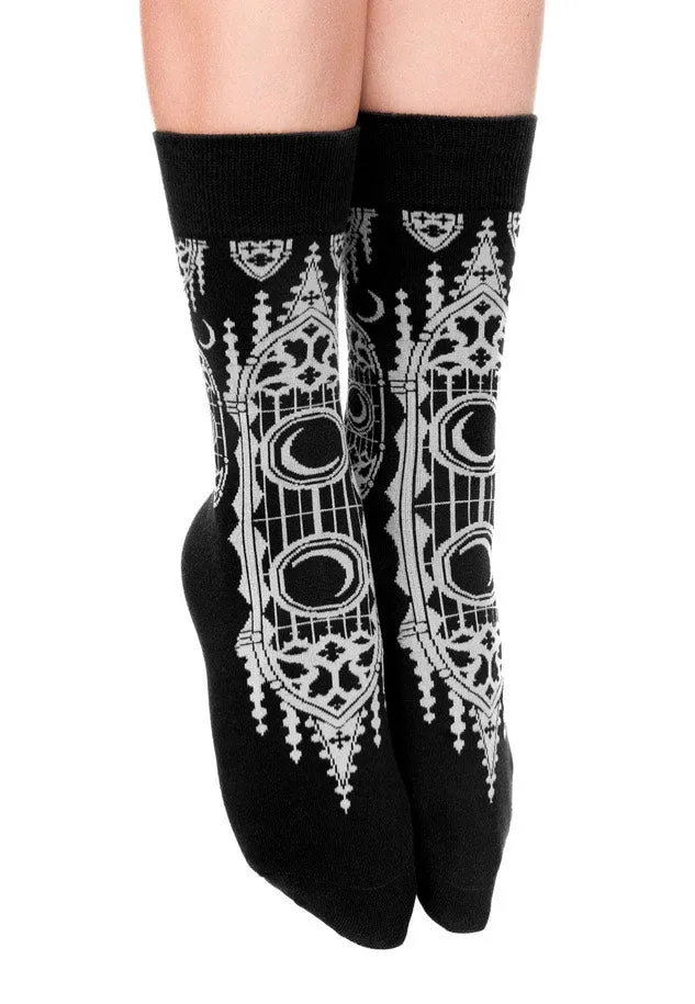 Restyle - Cathedralis Jacquard Moon & Cathedral - Socks