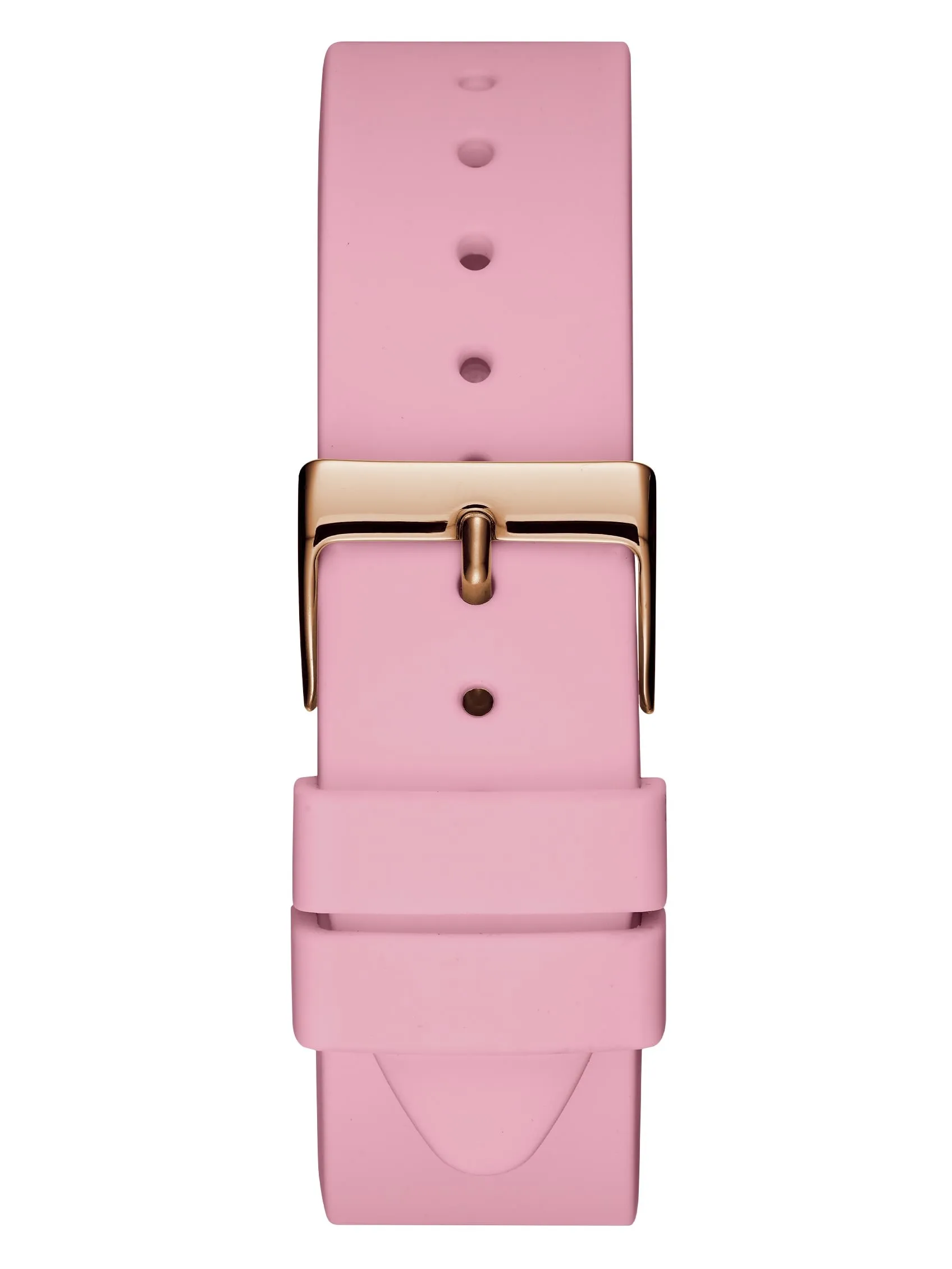 Rose Gold-Tone and Blush Silicone Multifunction Watch
