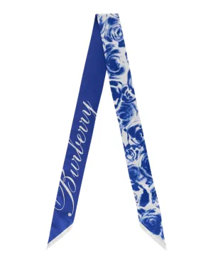 Rose-Printed Silk Scarf