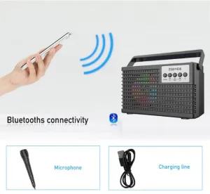 Sing-E Bluetooth Mini Speaker Super Bass,4Inch, 8Watts, Battery Capacity 2400Mah