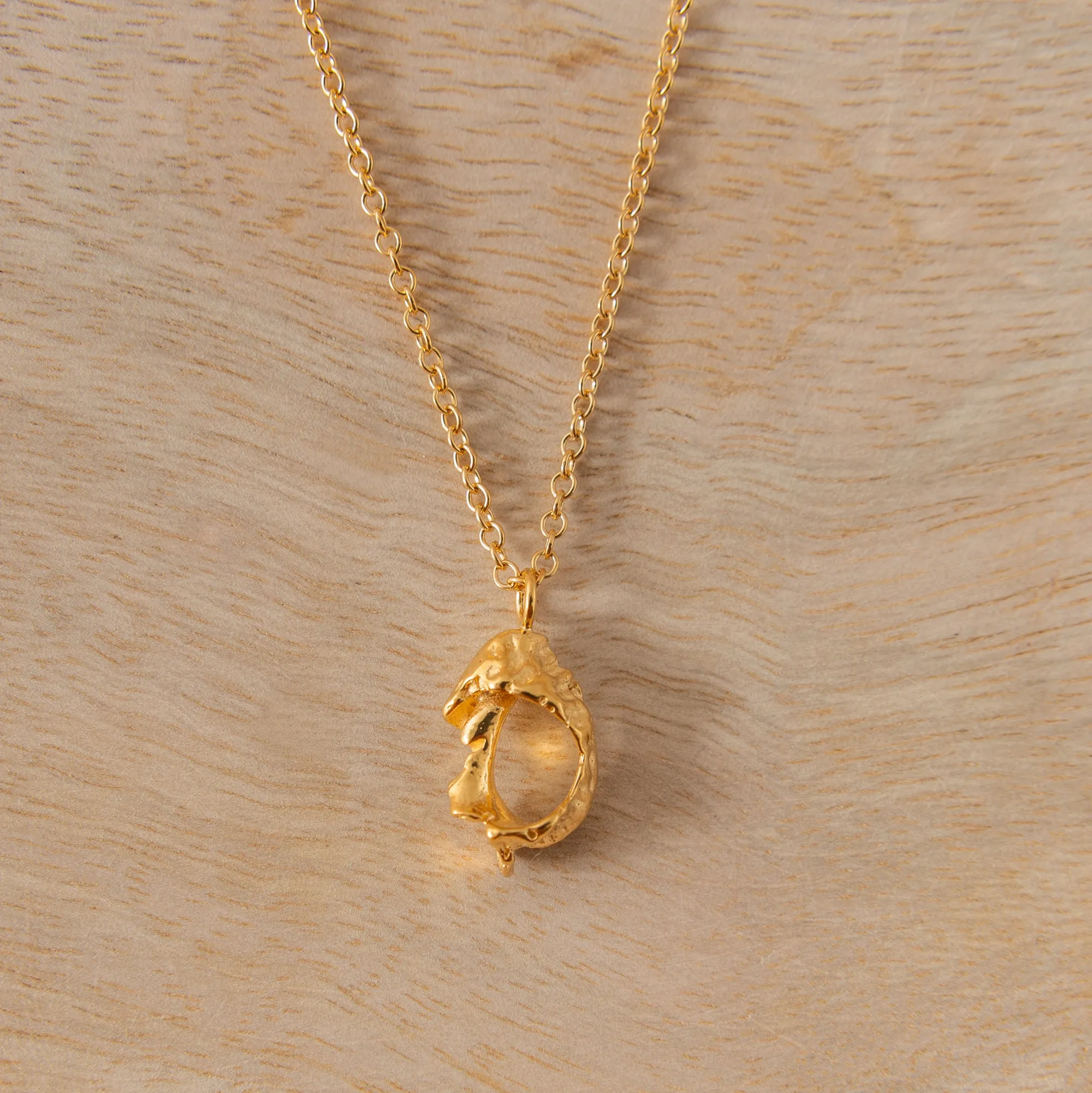 Small Textured Fragmented Shell Necklace