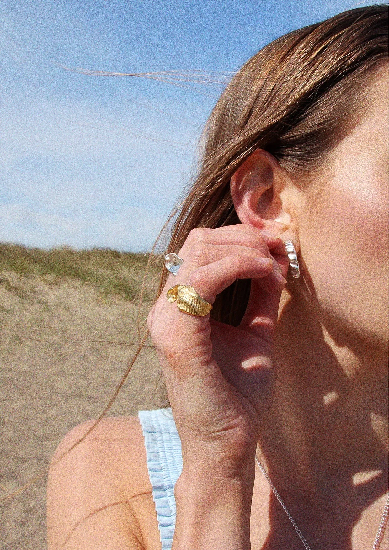 Swirl Fragmented Shell Ring
