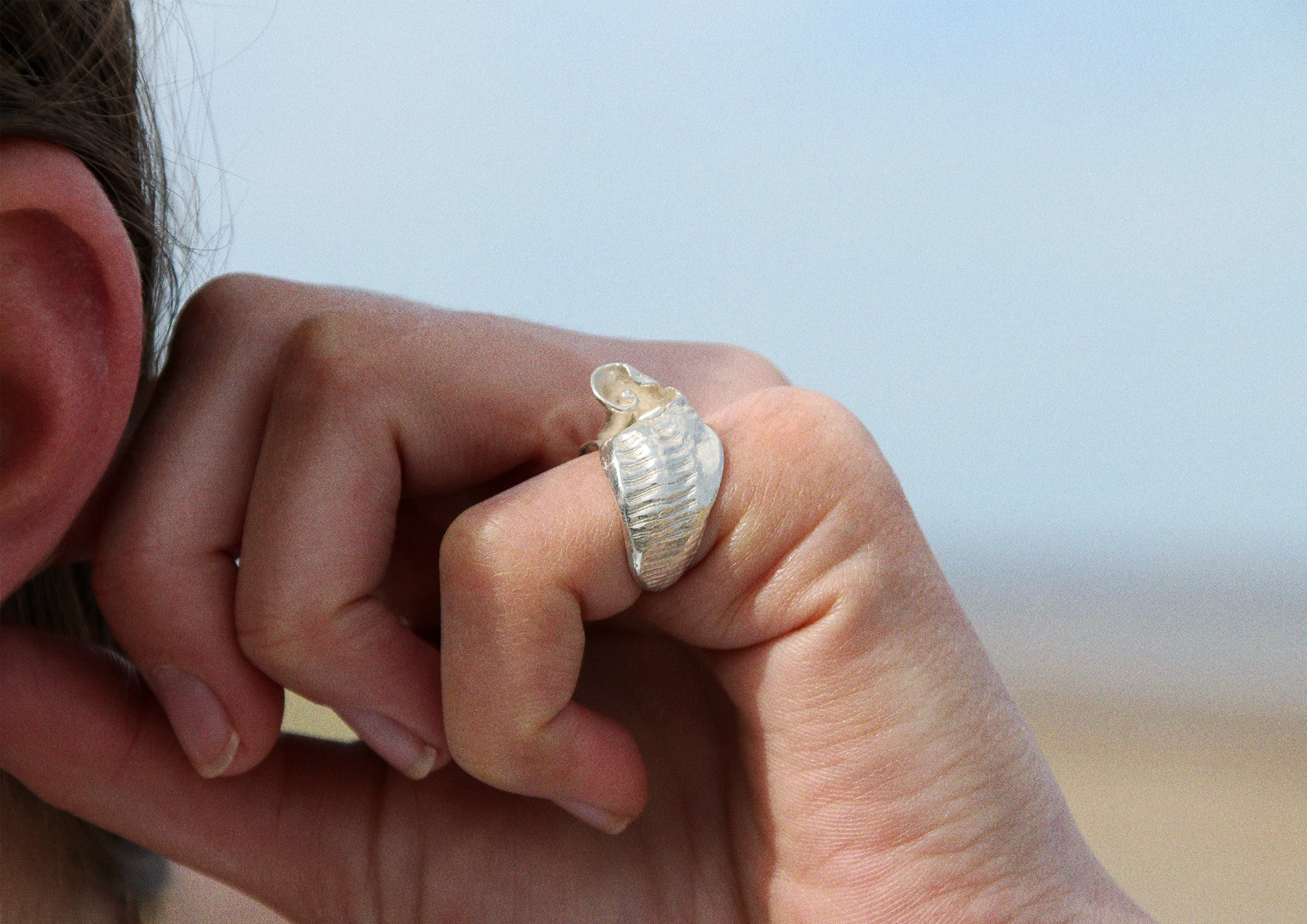 Swirl Fragmented Shell Ring
