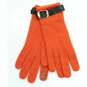 Tech Gloves With Leather Belt