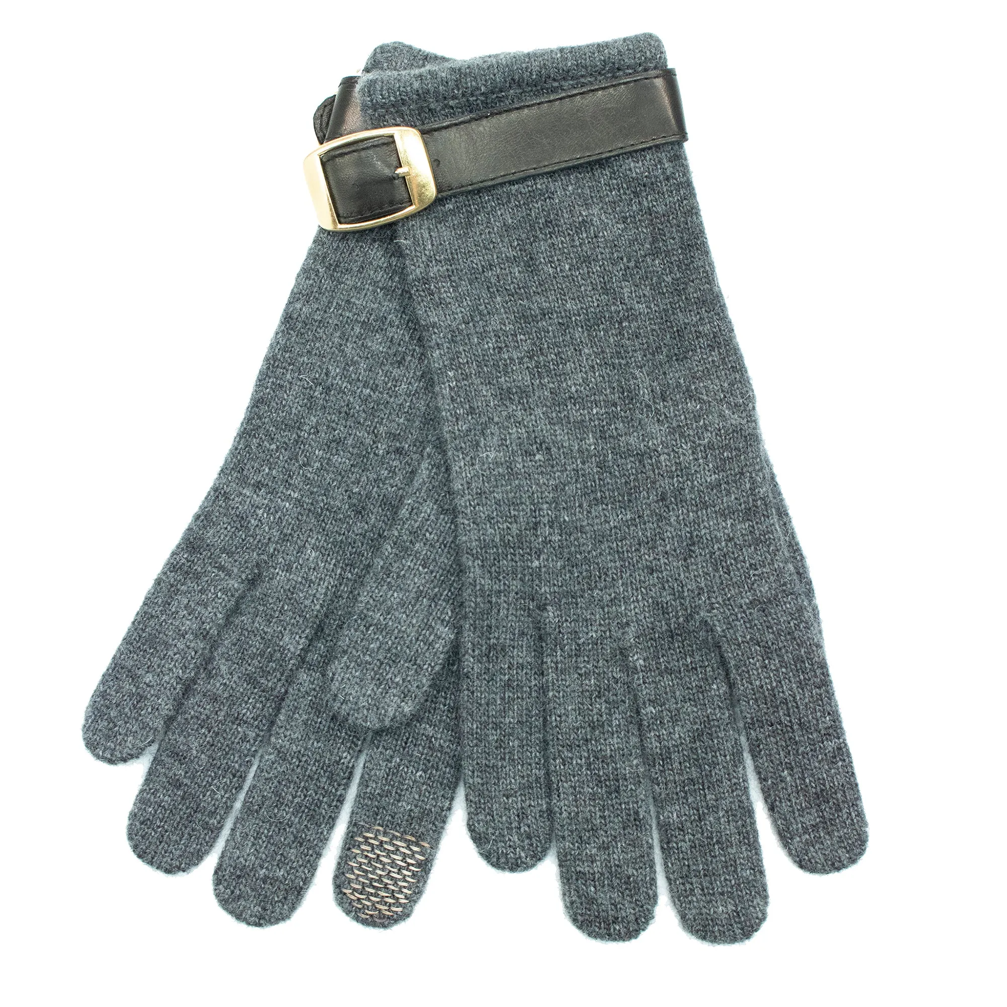 Tech Gloves With Leather Belt