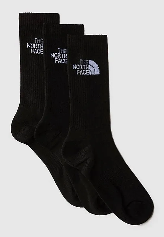The North Face - Multi Sport Cush Crew Pack Of 3 Tnf Black - Socks