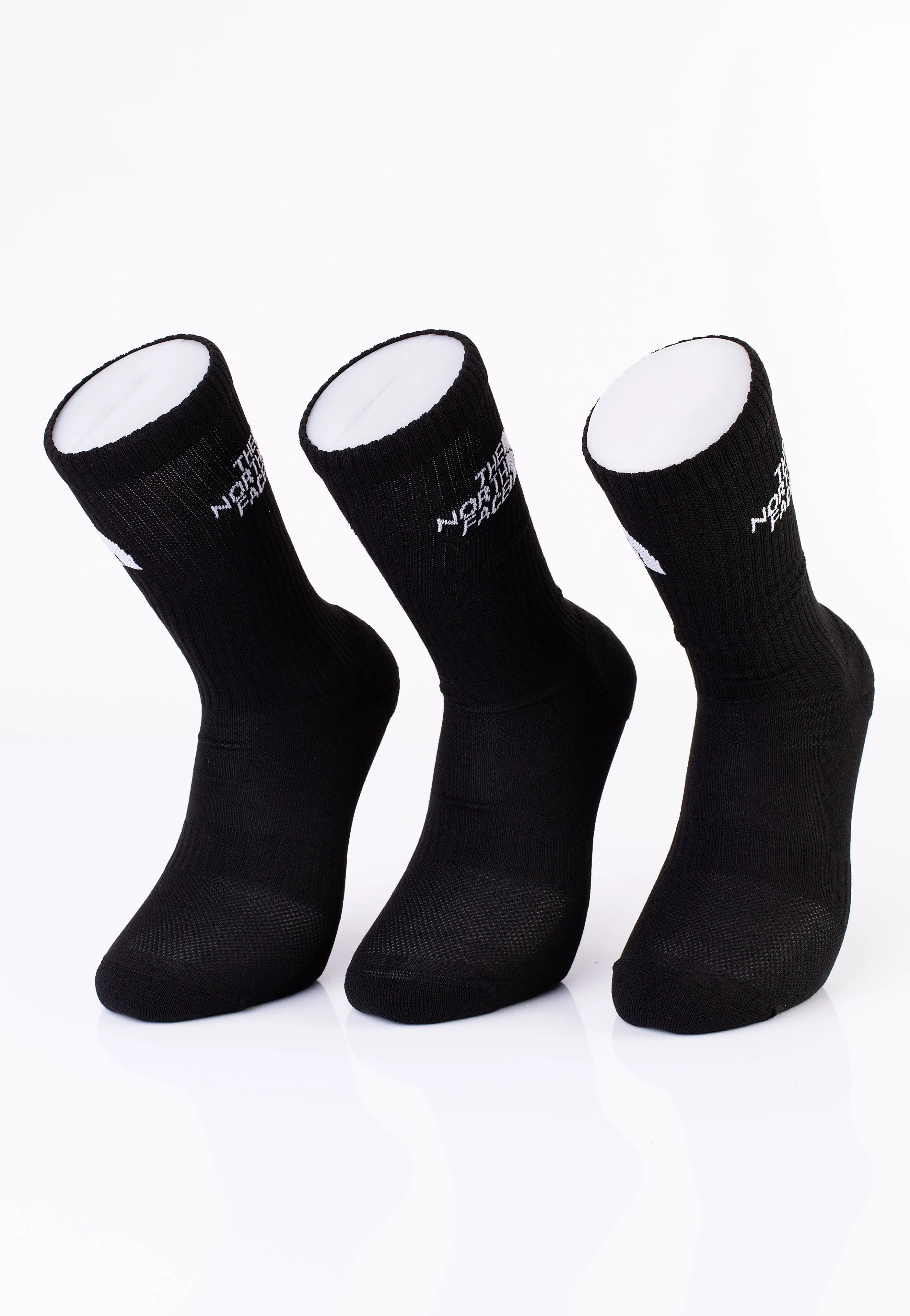The North Face - Multi Sport Cush Crew Pack Of 3 Tnf Black - Socks