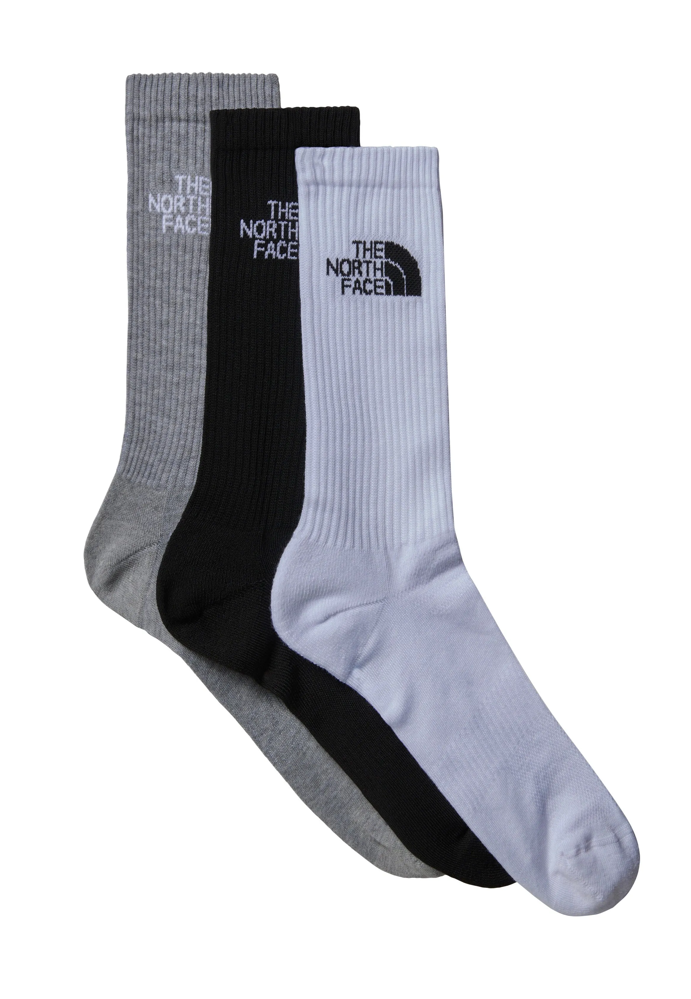 The North Face - Sport Cush Crew Sock Pack Of 3 Black Assorted - Socks