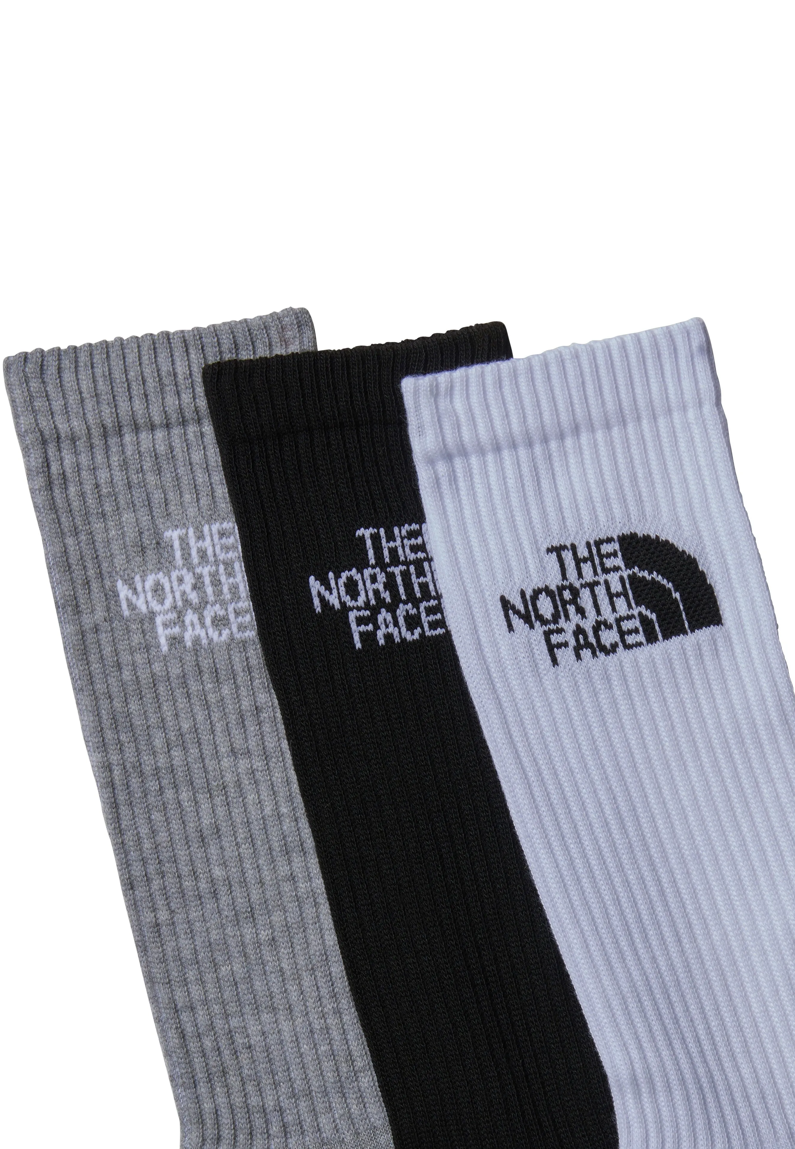 The North Face - Sport Cush Crew Sock Pack Of 3 Black Assorted - Socks