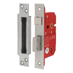 Timco 5 Lever British Standard CE Sashlock - Stainless Steel - Satin