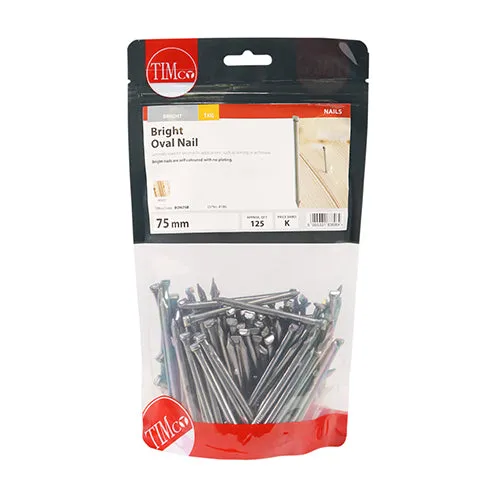 TIMco Bright Oval Nails 75mm