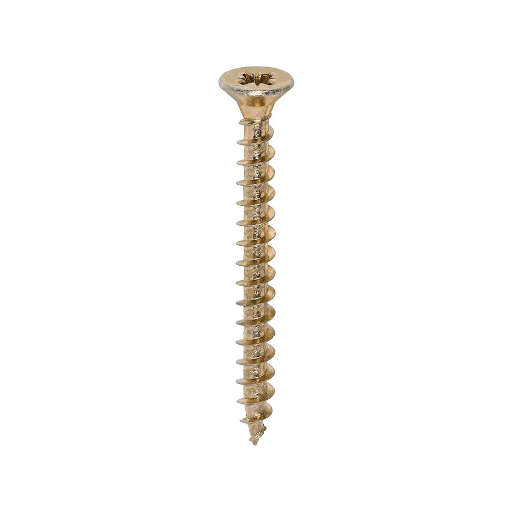 TIMco Solo Chipboard & Woodscrews PZ Double Countersunk Yellow