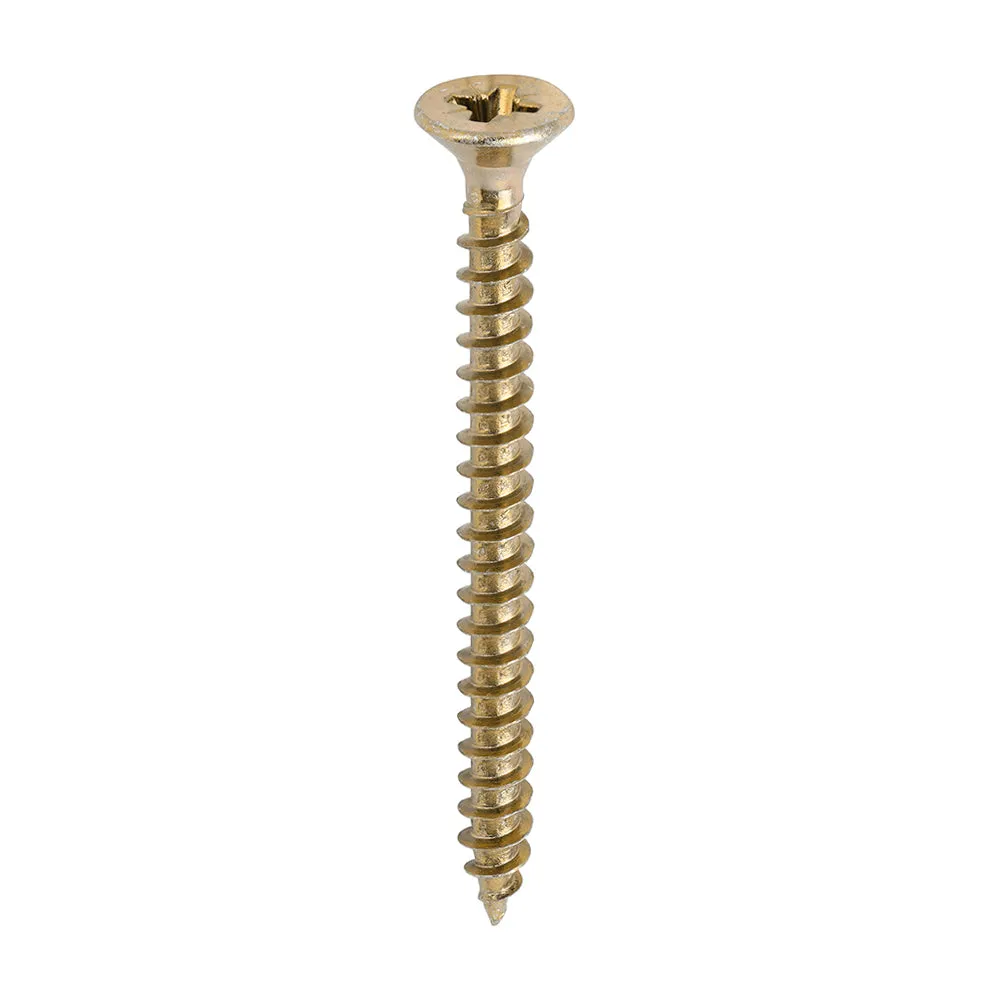 TIMco Solo Chipboard & Woodscrews PZ Double Countersunk Yellow