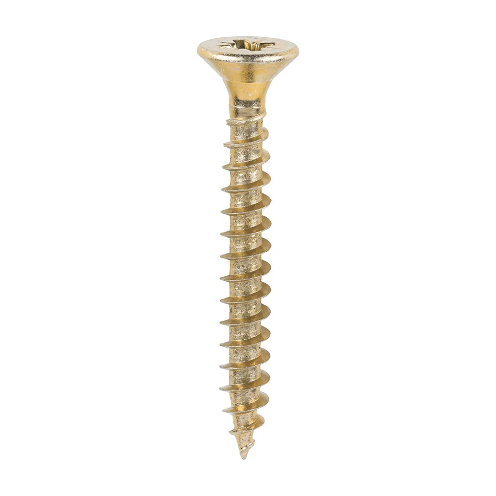 TIMco Solo Chipboard & Woodscrews PZ Double Countersunk Yellow