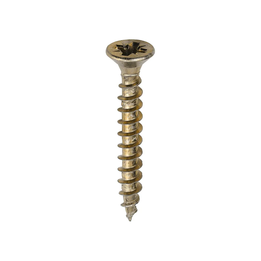 TIMco Solo Chipboard & Woodscrews PZ Double Countersunk Yellow
