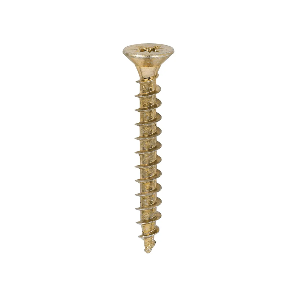 TIMco Solo Chipboard & Woodscrews PZ Double Countersunk Yellow