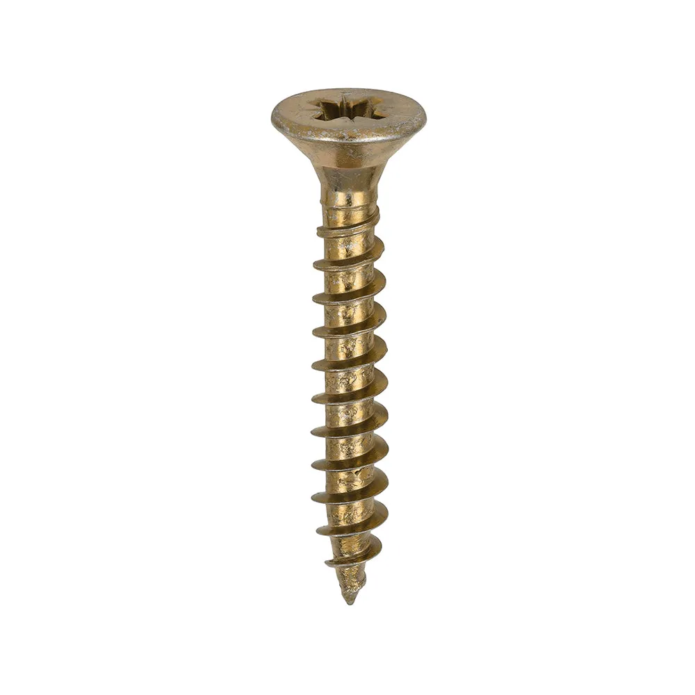 TIMco Solo Chipboard & Woodscrews PZ Double Countersunk Yellow