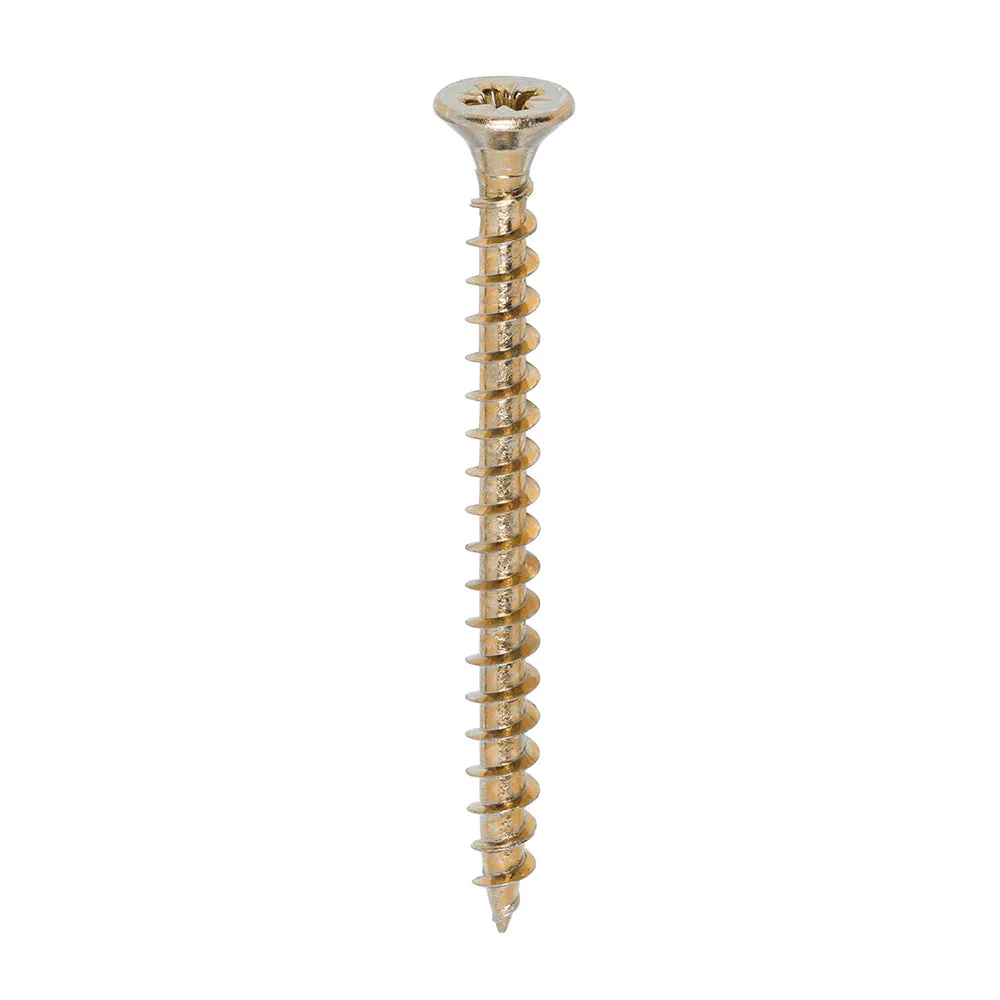 TIMco Solo Chipboard & Woodscrews PZ Double Countersunk Yellow