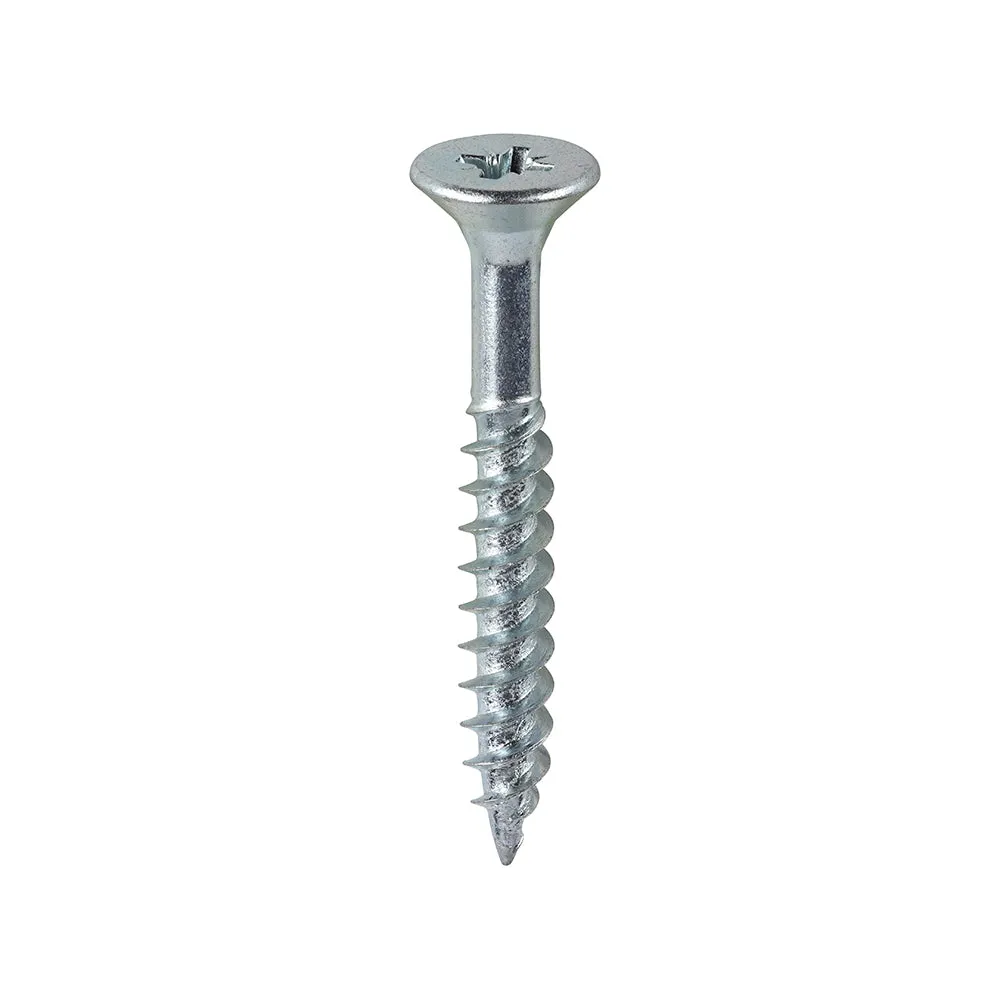 TIMco Twin-Threaded Woodscrews PZ Double Countersunk Zinc