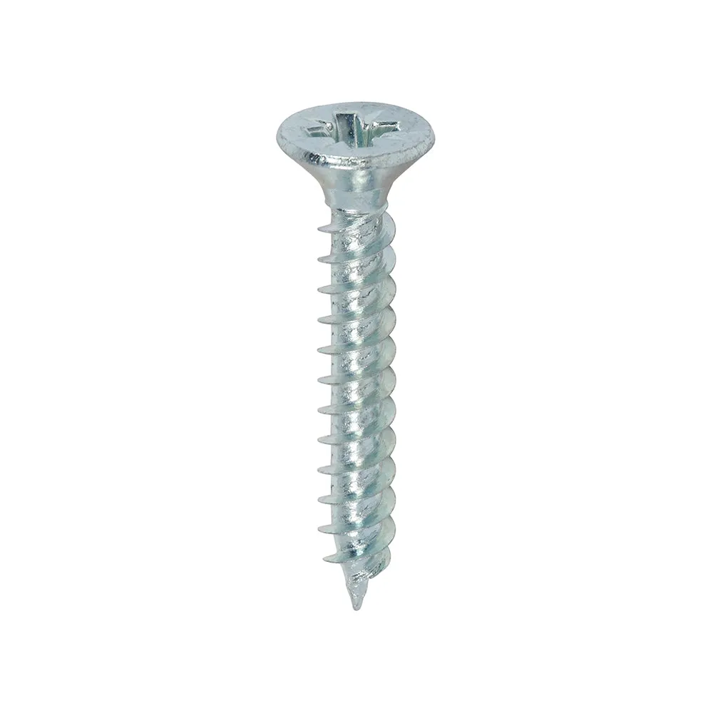 TIMco Twin-Threaded Woodscrews PZ Double Countersunk Zinc