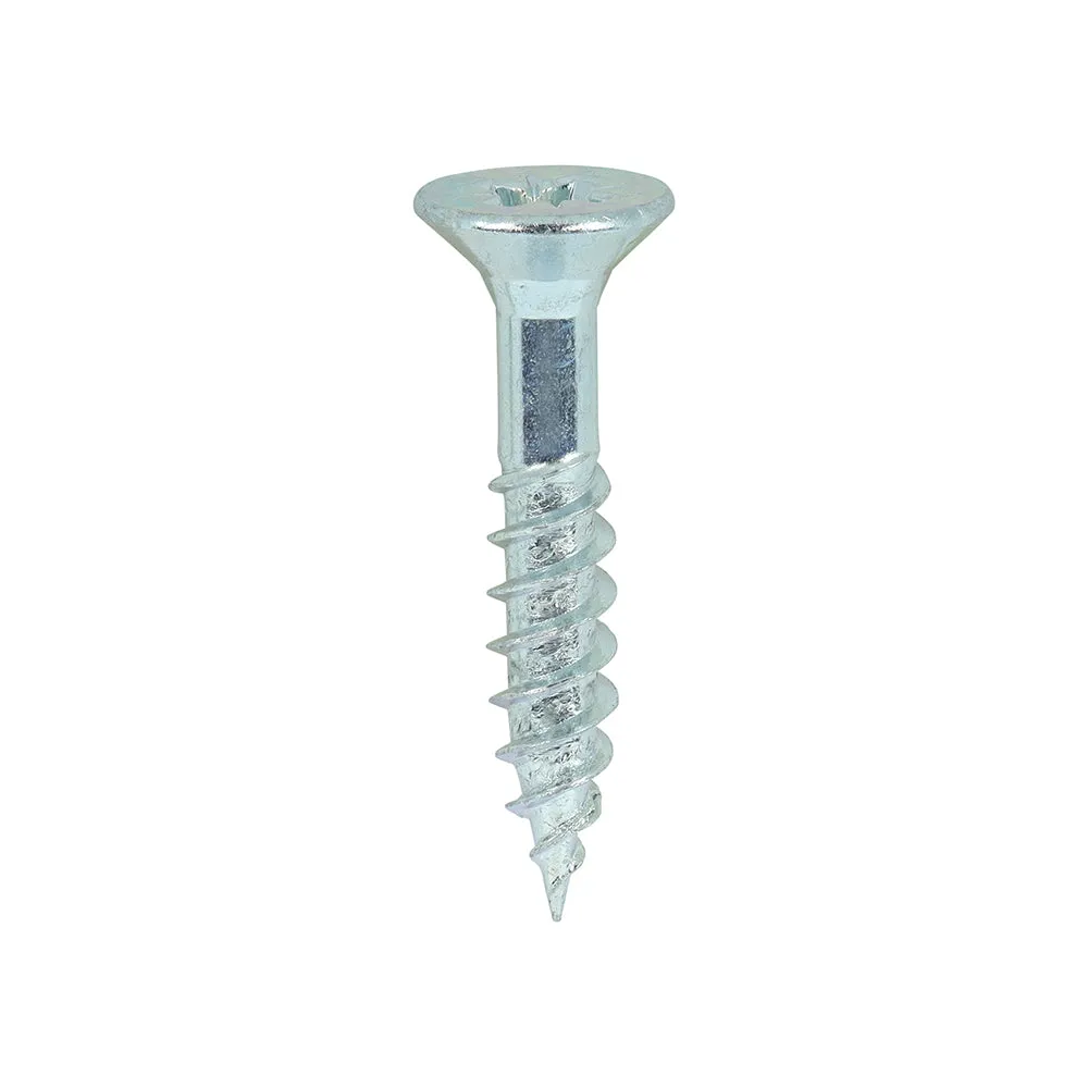 TIMco Twin-Threaded Woodscrews PZ Double Countersunk Zinc