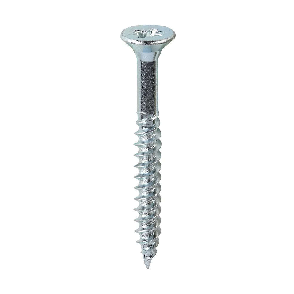 TIMco Twin-Threaded Woodscrews PZ Double Countersunk Zinc