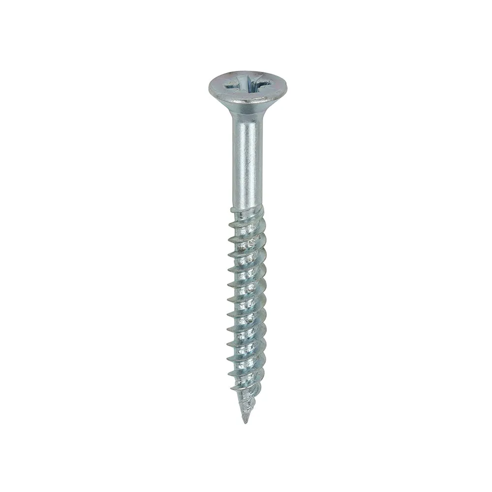 TIMco Twin-Threaded Woodscrews PZ Double Countersunk Zinc