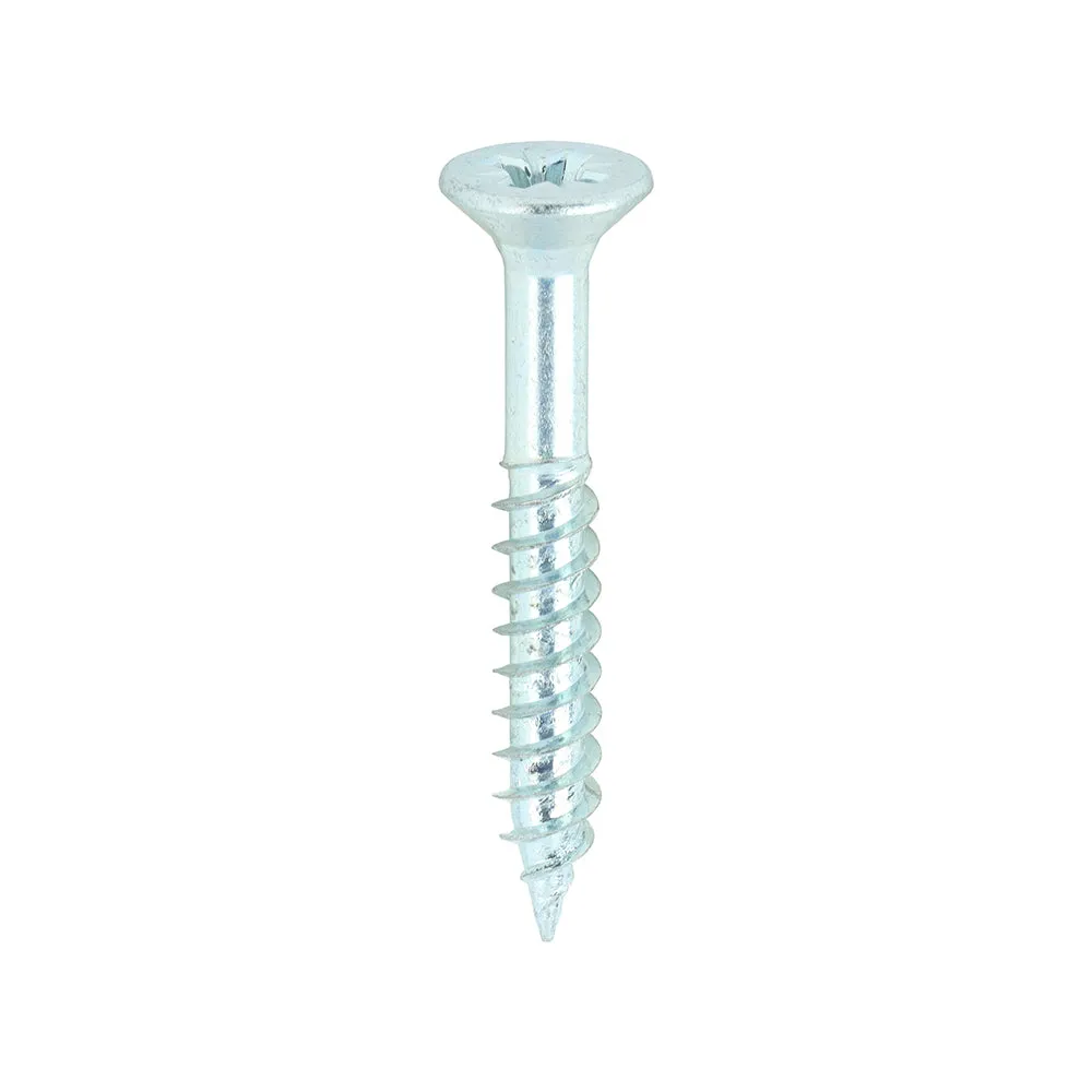 TIMco Twin-Threaded Woodscrews PZ Double Countersunk Zinc