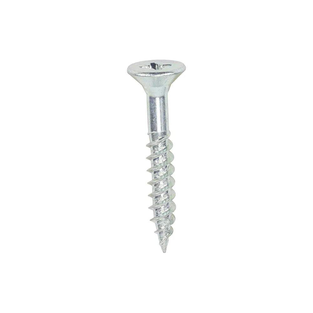 TIMco Twin-Threaded Woodscrews PZ Double Countersunk Zinc
