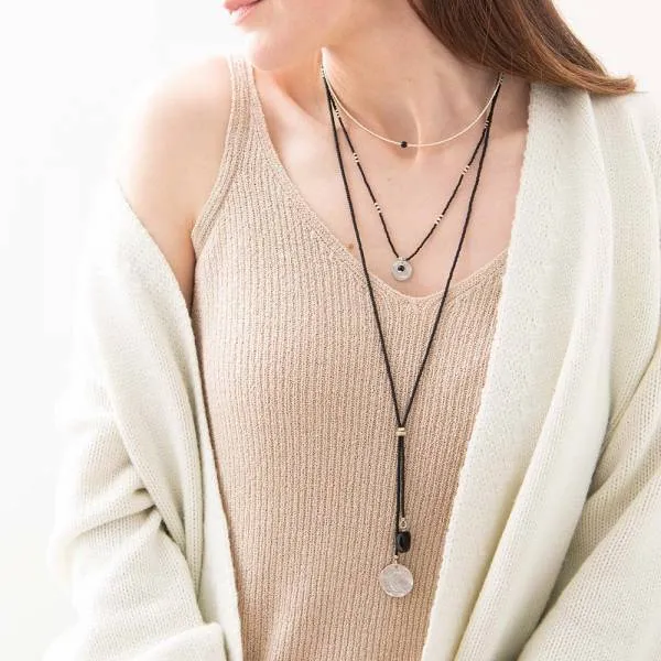 Timeless Black Onyx Silver Necklace