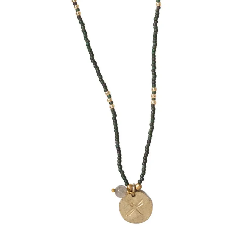 Timeless Labradorite Gold Coloured Necklace
