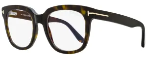 Tom Ford Women's Square Eyeglasses TF5537B 052 Dark Havana 52mm