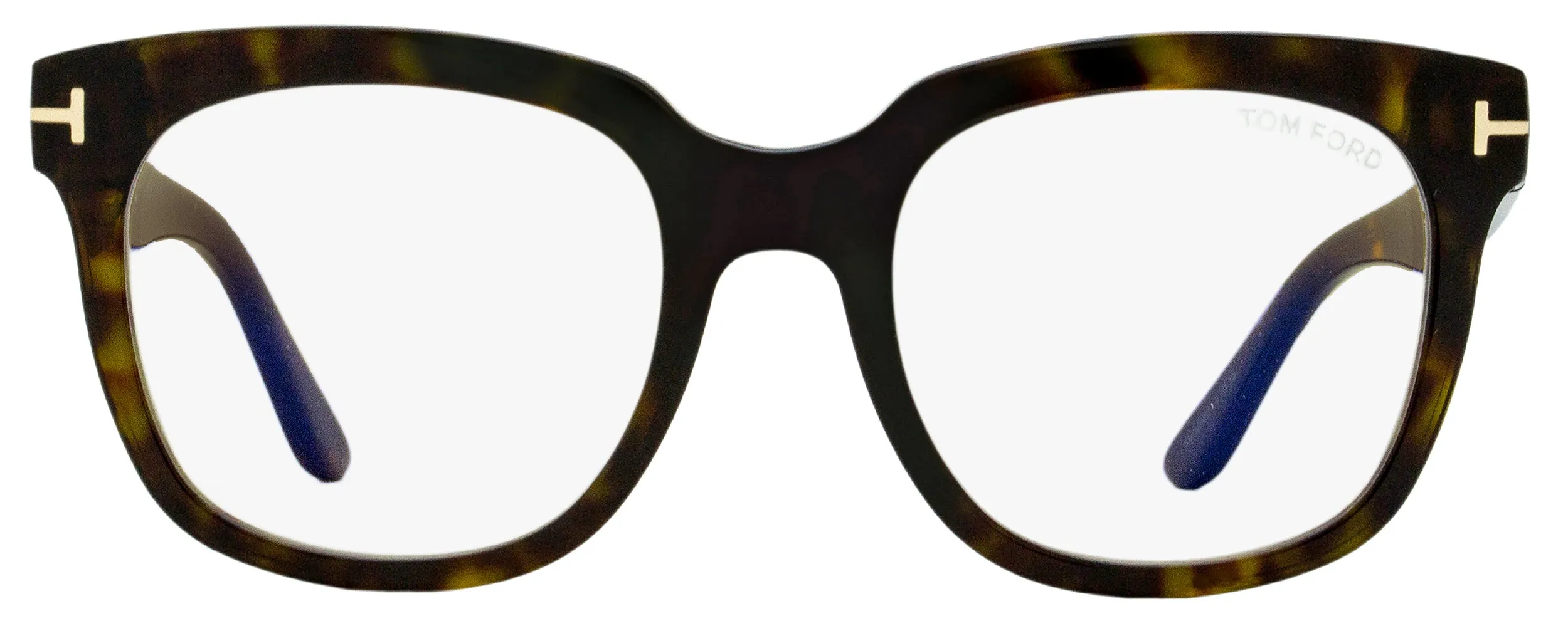 Tom Ford Women's Square Eyeglasses TF5537B 052 Dark Havana 52mm