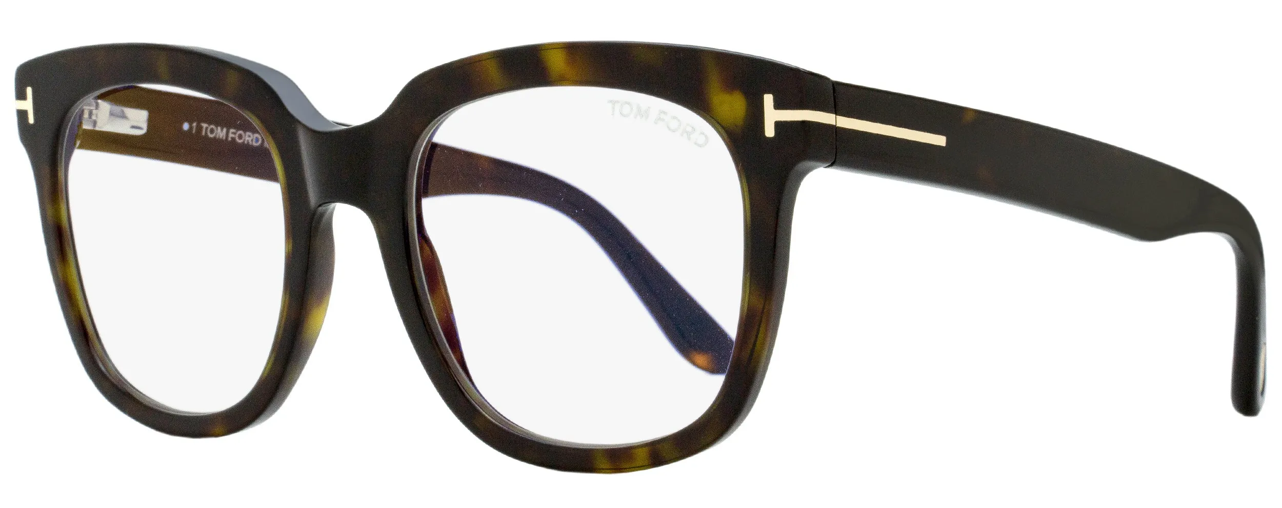 Tom Ford Women's Square Eyeglasses TF5537B 052 Dark Havana 52mm