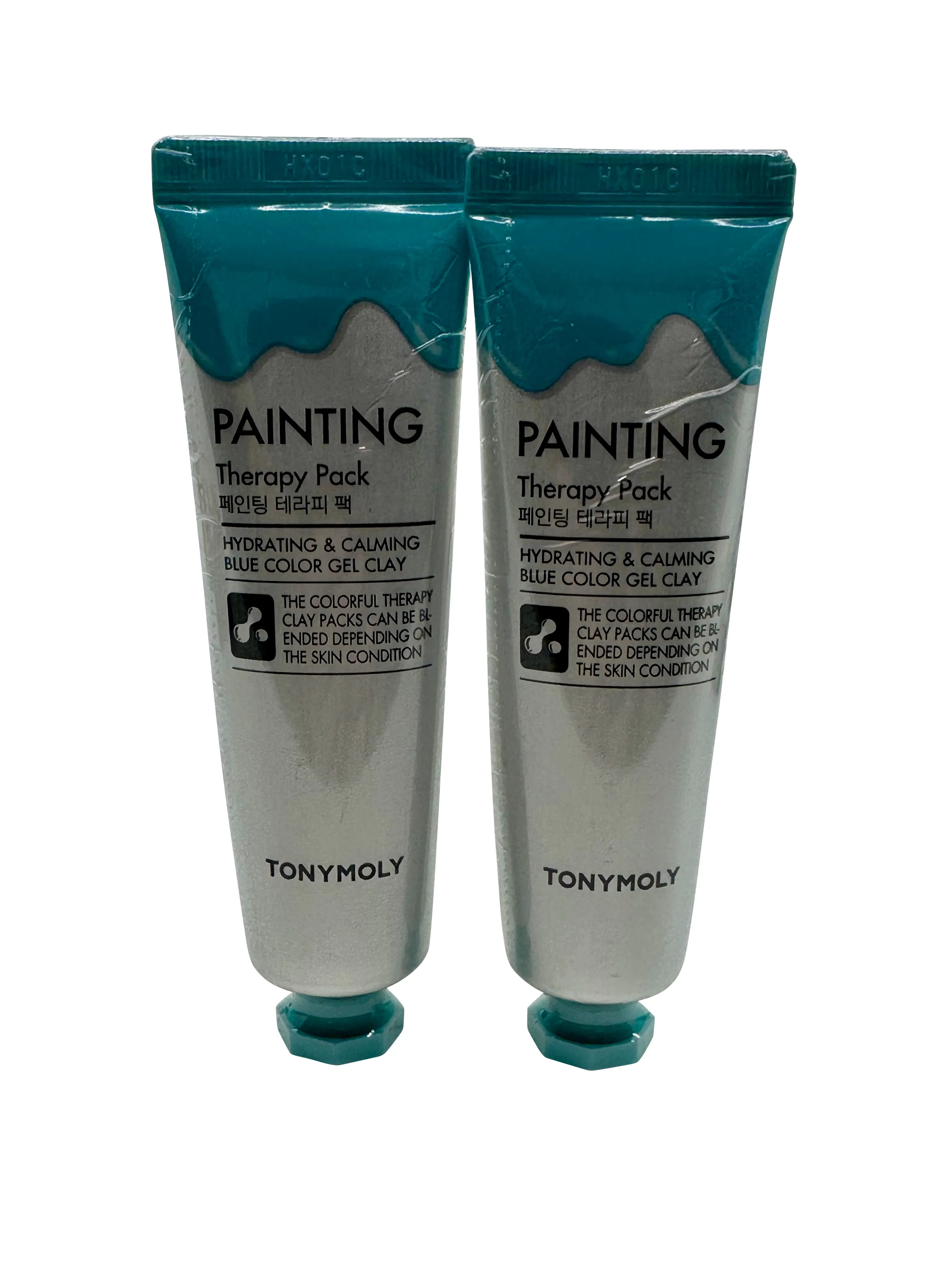 TonyMoly Painting Therapy Pack Blue Gel Clay Hydrating & Calming 1 OZ Set of 2