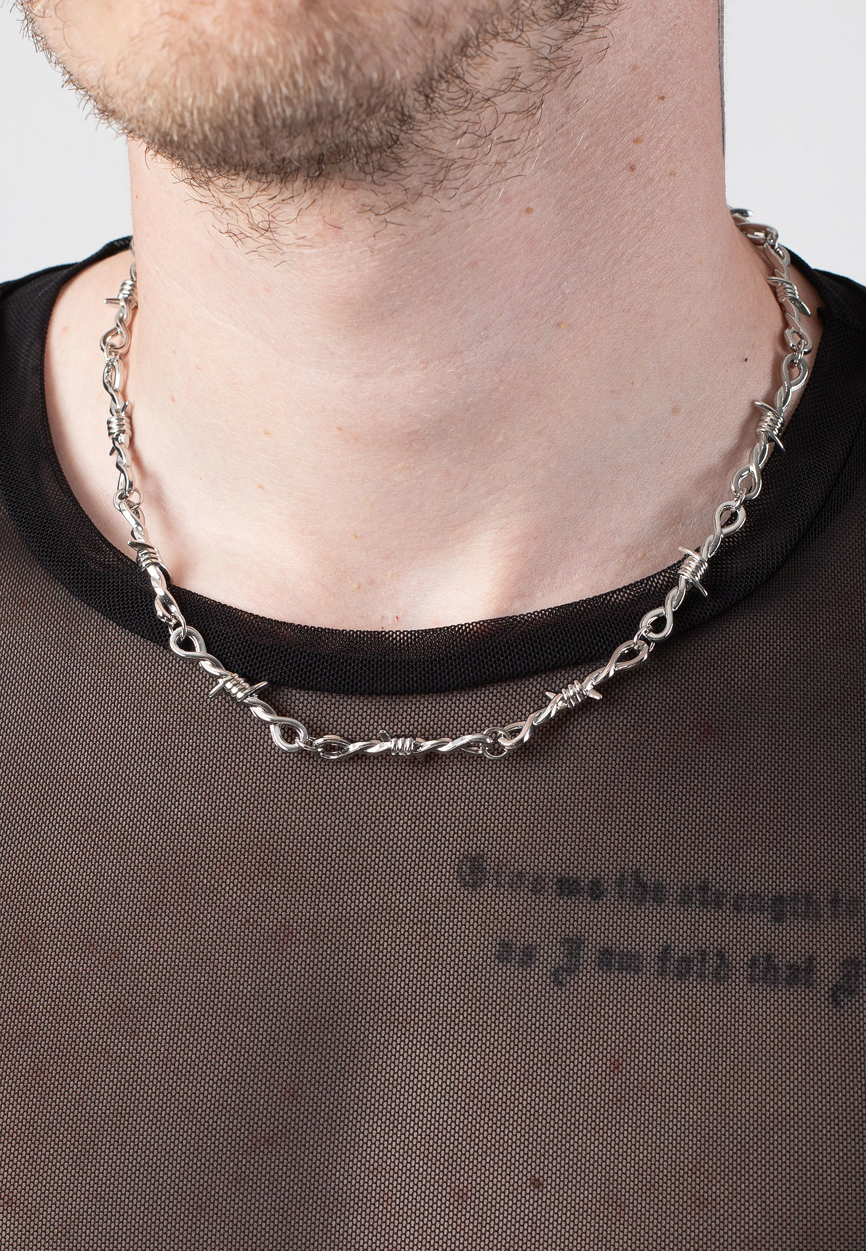 Urban Classics - Barbed Wire Silver - Necklace