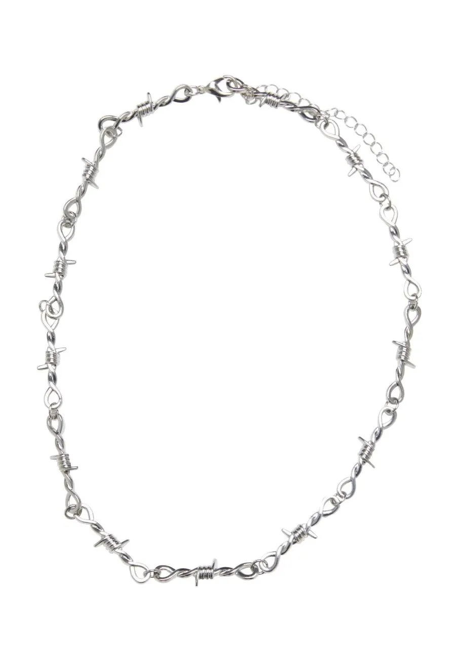 Urban Classics - Barbed Wire Silver - Necklace