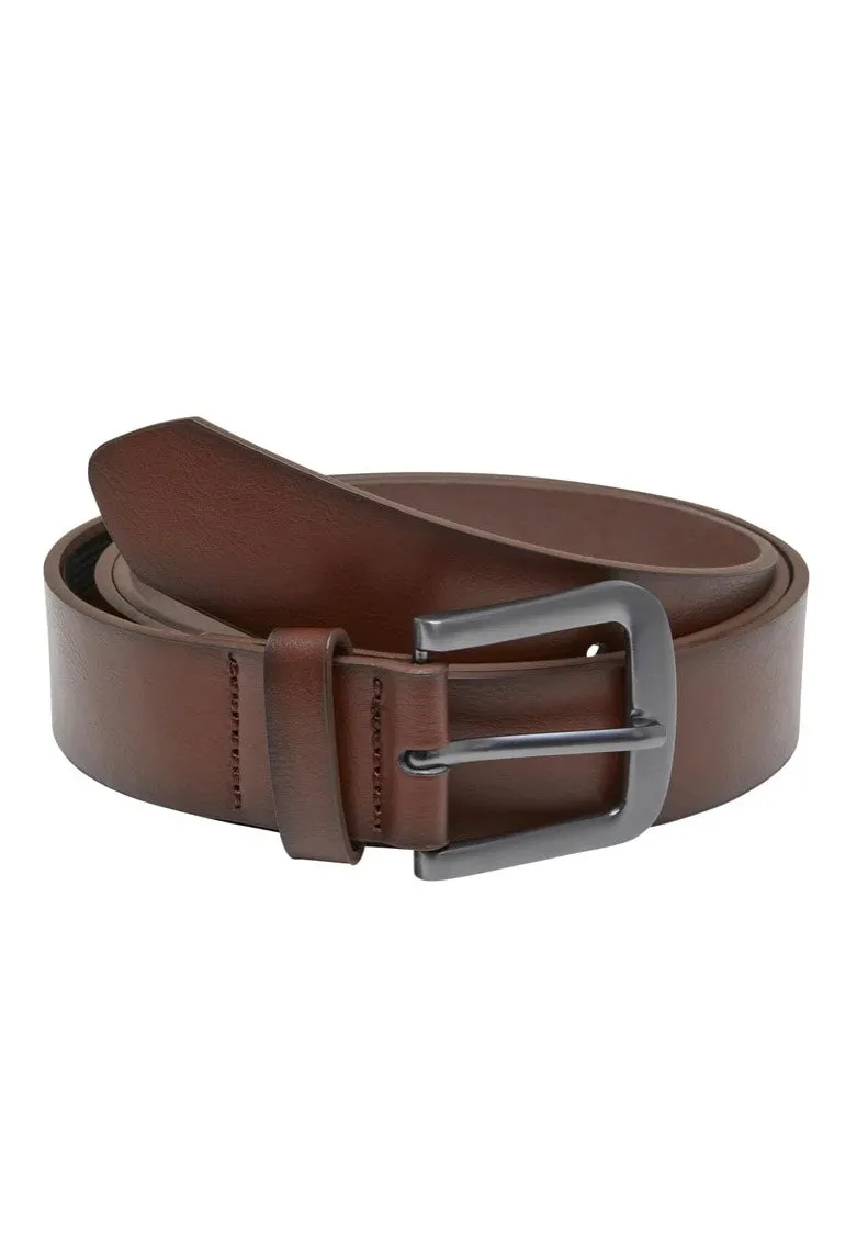Urban Classics - Easy Synthetic Leather Brown/Silver - Belt