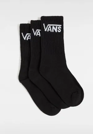 Vans - Classic Crew 6.5-10 Pack Of 3 Black - Socks