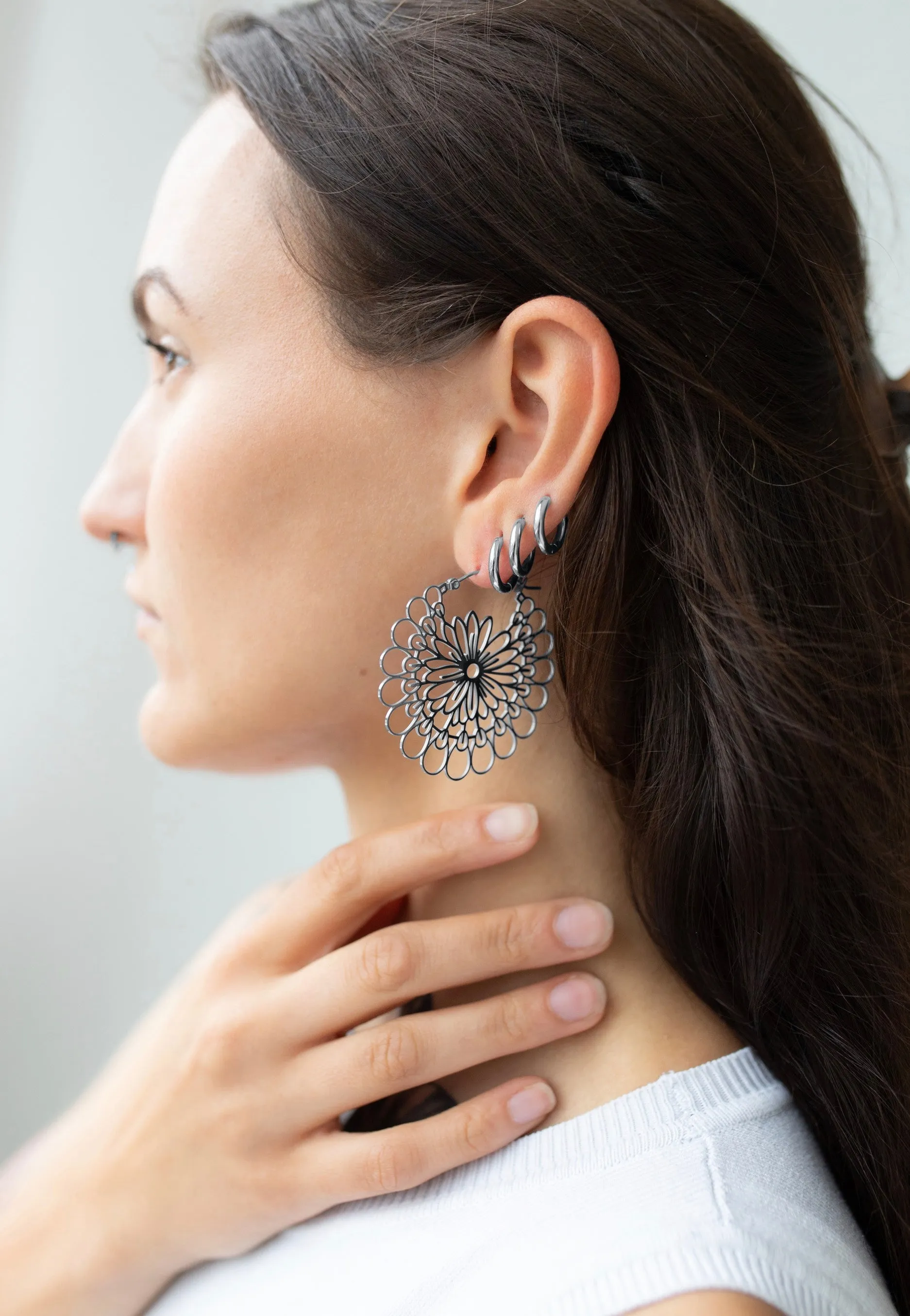 Wildcat - Daisy Silver - Earrings