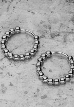 Wildcat - Little Basic Bubble Hoops Pairs 10 mm Silver - Earrings