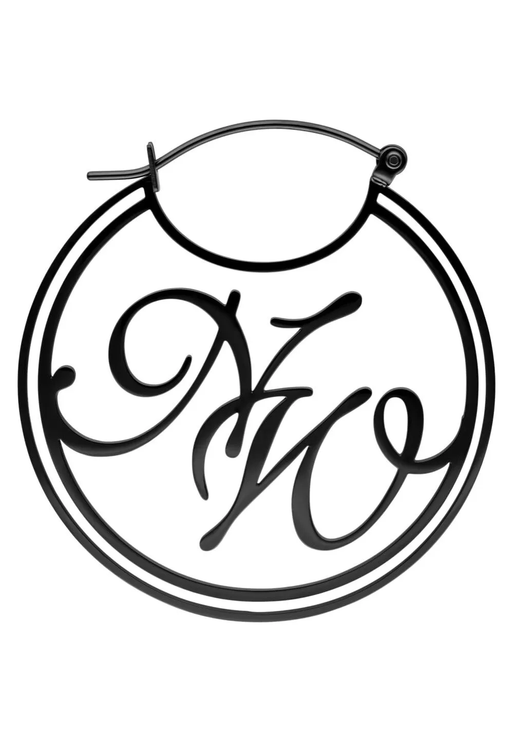 Wildcat x Nightwish - Big Black Logo Hoops  - Earrings