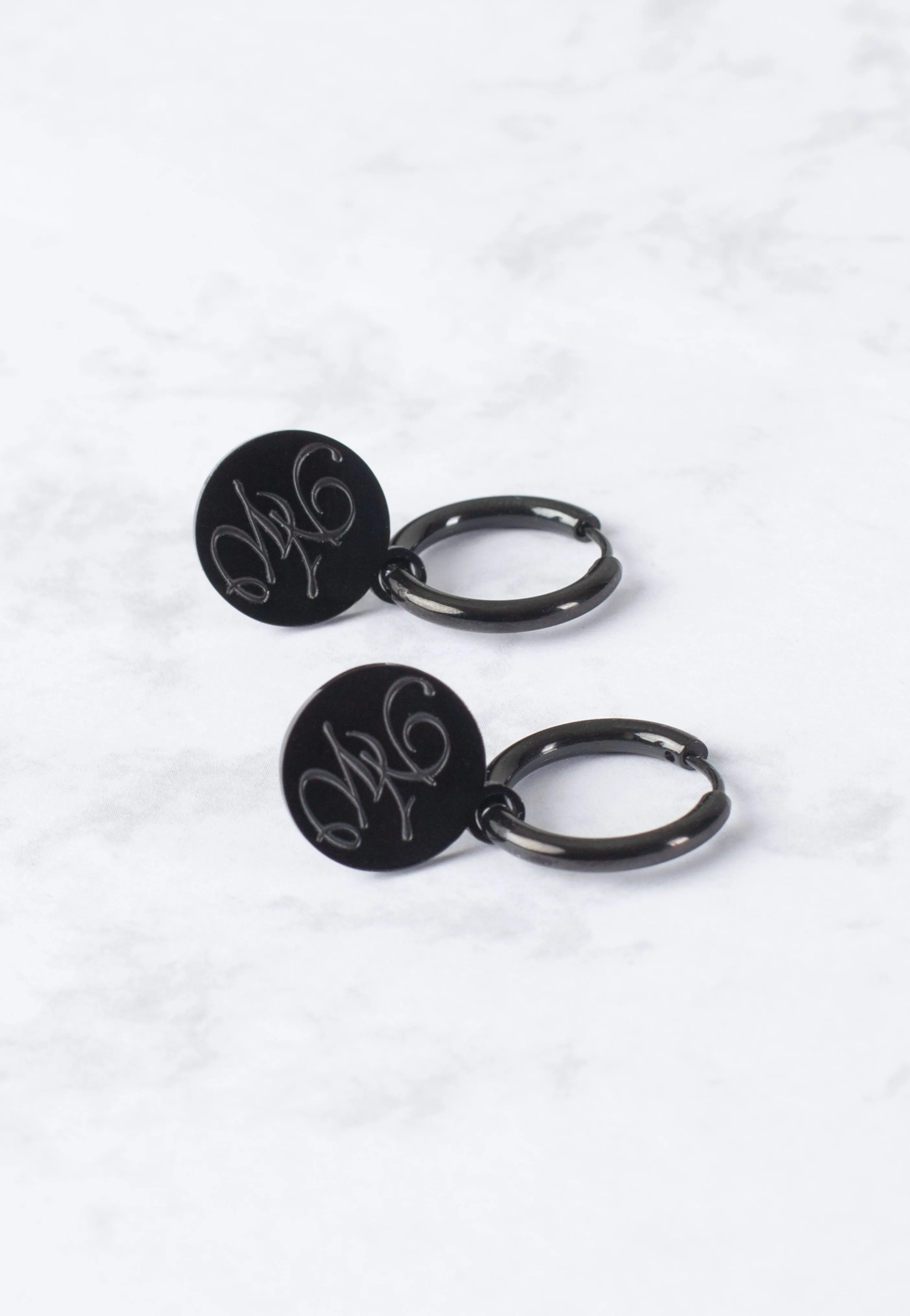 Wildcat x Nightwish - Little Hoops Coin Log Black - Earrings