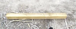 Wooden Gate Post 8' x 8" x 8" Tan